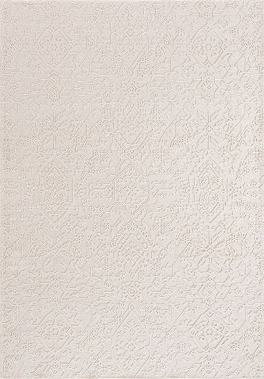 Eclectic Cream Floral Bedroom Rug