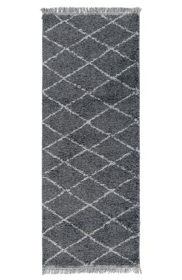 Fizzle Grey & White Geometric Indoor Rug