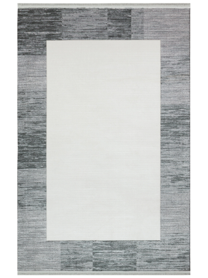 Maestro Cream & Black Bordered Area Rug