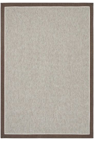 Sisal85 Plain Bordered Beige Brown Indoor Rug