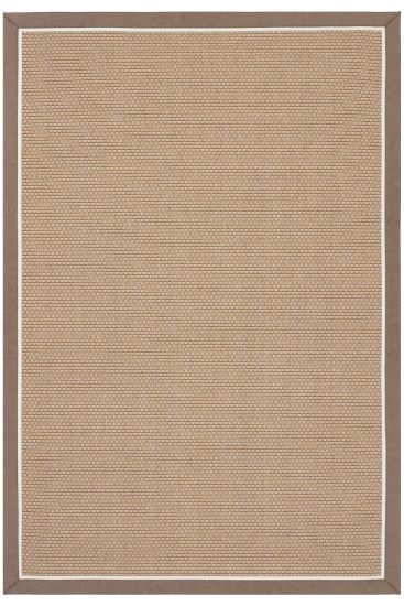 Sisal85 Modern Plain Beige Brown Bedroom Rug