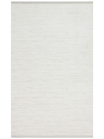 Robusta Cream Plain Living Room Rug