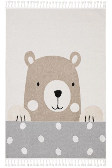 Sparcle Cream Brown Modern Kids Indoor Rug