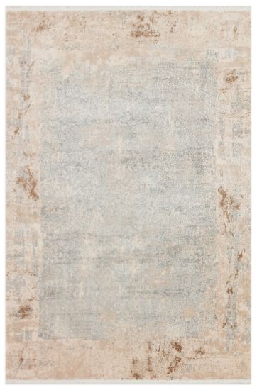 Luxor Cream & Grey Distressed Area Rug