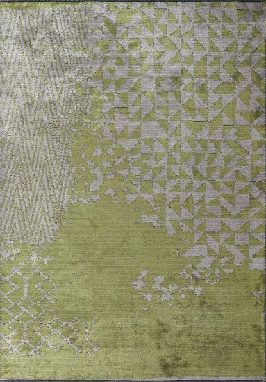 Green & Grey Tempest Distressed Area Rug