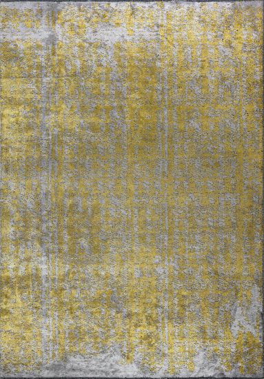 Saffron Yellow & Grey Abstract Living Room Rug
