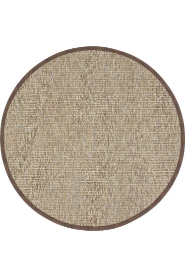 Sisal85 Beige Brown Plain Bordered Bedroom Rug