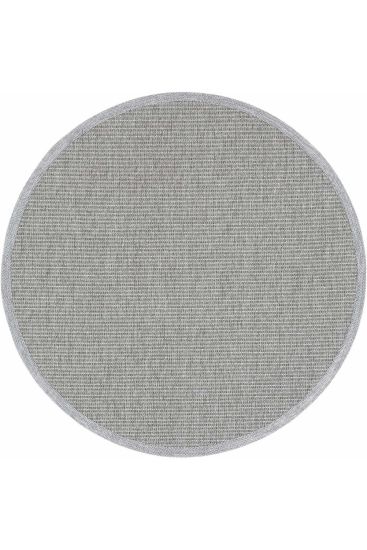 Sisal85 Beige Grey Plain Bordered Bedroom Rug