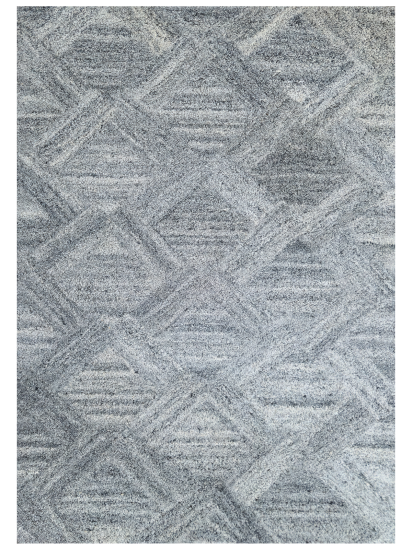 Tufted32 Charcoal Cream Modern Abstract Living Room Rug