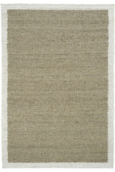 Woptil Brown & Cream Bordered Living Room Rug