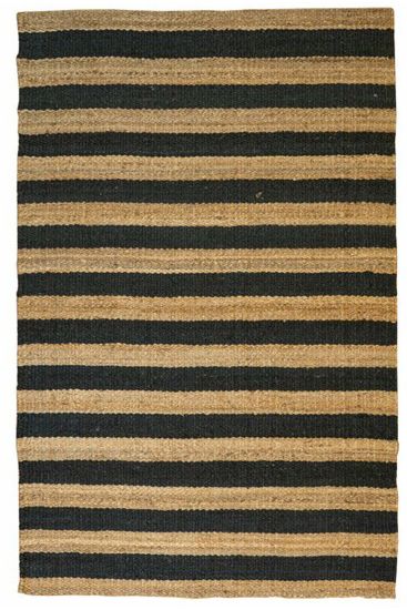 Naturael Brown Black Jute & Sisal Stripes Outdoor Area Rug
