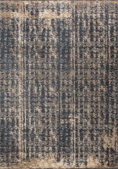 Brown & Black Saffron Abstract Area Rug