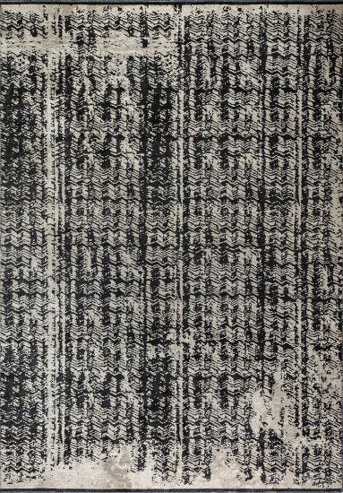 Saffron Black & Grey Abstract Outdoor Rug
