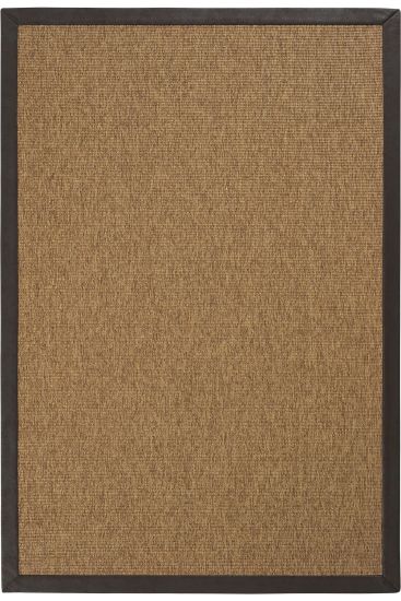 Brown Outdoor Area Rug Jute & Sisal Bordered Sipatal