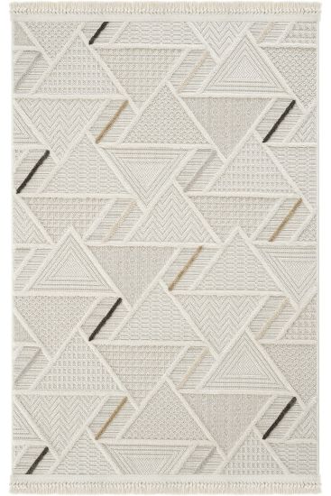 Cream Arpeton Geometric Area Rug