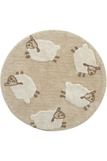 Cream & Brown Coptina Kids Room Rug