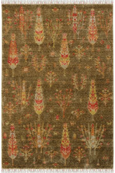 Gallipt Green & Brown Persian Living Room Rug