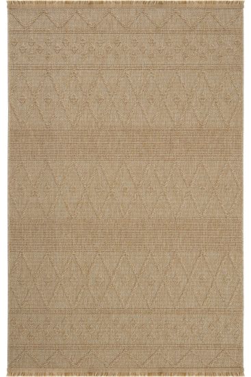 Haptir Brown Jute & Sisal Trellis Outdoor Area Rug