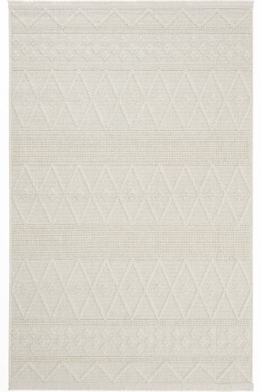 Haptir Cream Jute & Sisal Trellis Outdoor Area Rug