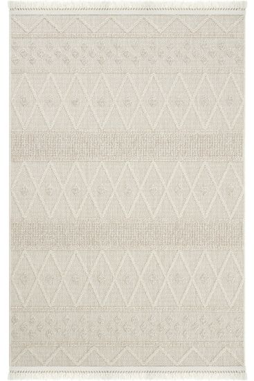 Haptir Jute & Sisal Trellis Cream Outdoor Area Rug