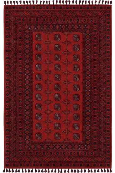 Aptolias Red Black Persian & Oriental Indoor Rug