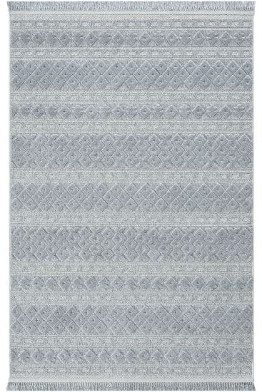 Dreptil Grey Modern Aztec Bedroom Rug