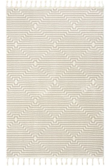 Foctip Cream Beige Geometric Indoor Rug