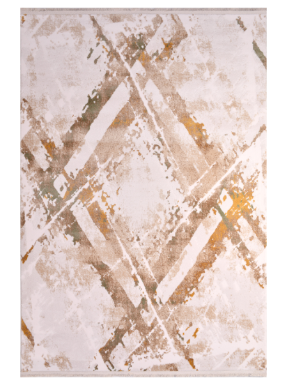 Luminous Geometric Cream & Beige Area Rug