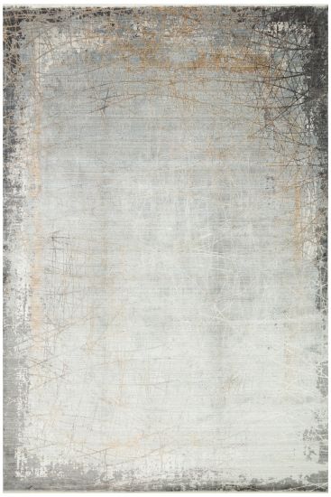 Quaptin Grey Charcoal Modern Distressed Bedroom Rug
