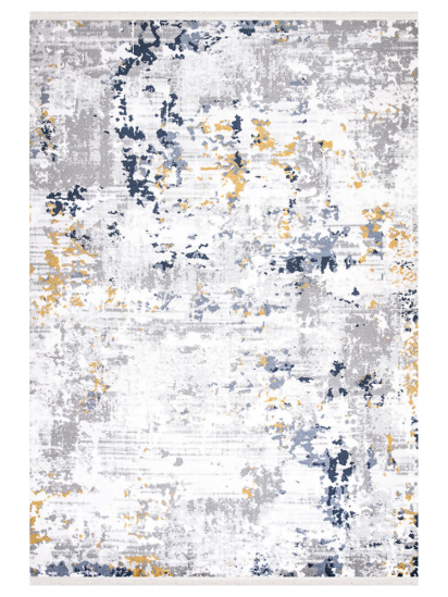 Contemporary Luminous Multicolour Distressed Rug