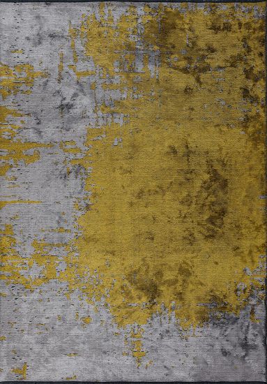 Tundra Yellow & Grey Abstract Living Room Rug
