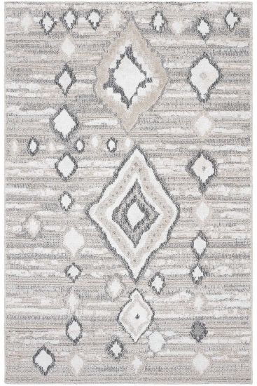 Adora85 Cream Beige Patterned Indoor Rug