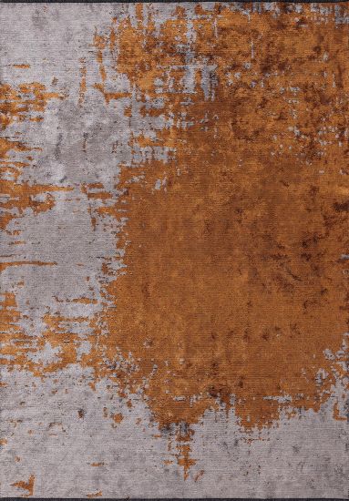 Tundra Orange & Grey Abstract Area Rug