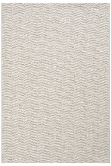 Miptano Cream Chevron Living Room Rug