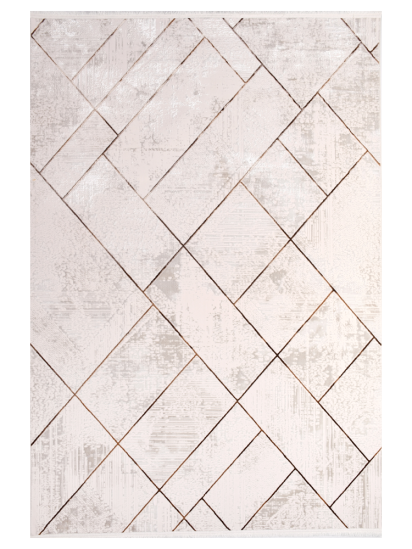 Jewel-Infused Cream & Grey Distressed Area Rug