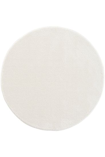 Plaptin Cream Plain Living Room Rug