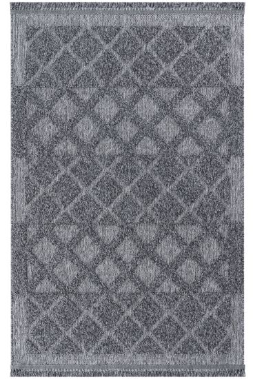 Osptar Grey Modern Geometric Area Rug