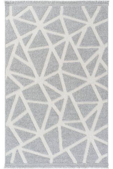Osptar Geometric Cream Living Room Rug