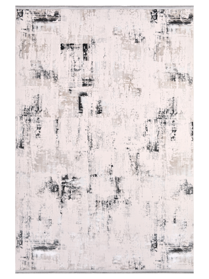 Cream & Grey Jewel Distressed Living Room Rug