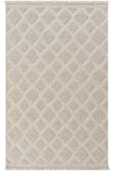Osptar Cream Modern Scandi Bedroom Rug