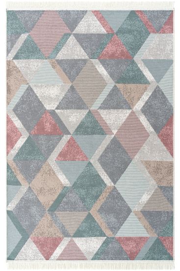 Perptal Multicolour Geomteric Area Rug