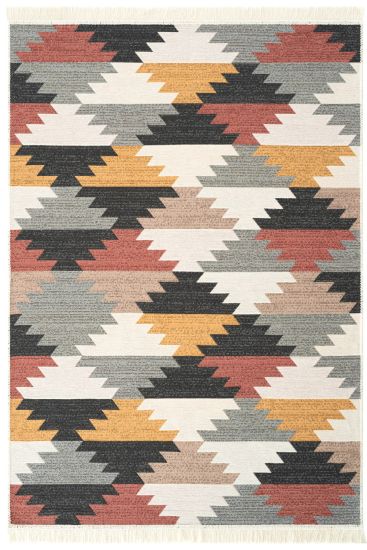 Perptal Multicolour Aztec Bedroom Rug