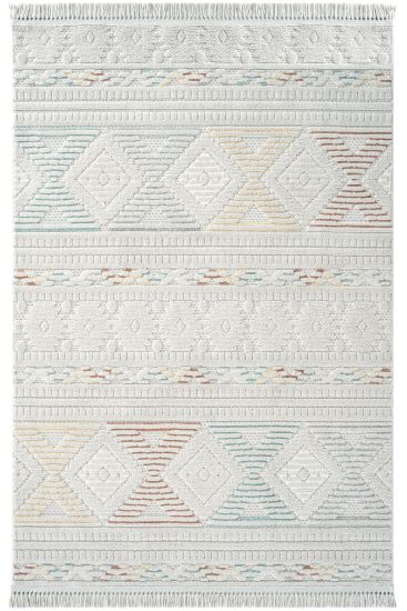 Haptiny Grey Modern Bohemian Living Room Rug