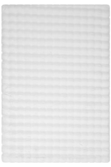 Bubble85 White Cream Modern Sheepskin Area Rug