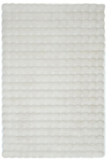Bubble85 Grey White Sheepskin Area Rug