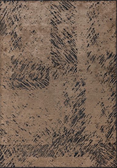 Cascade Brown & Black Abstract Dining Room Rug
