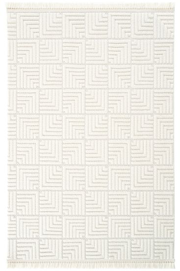 Stoptral Cream Patterned Bedroom Rug