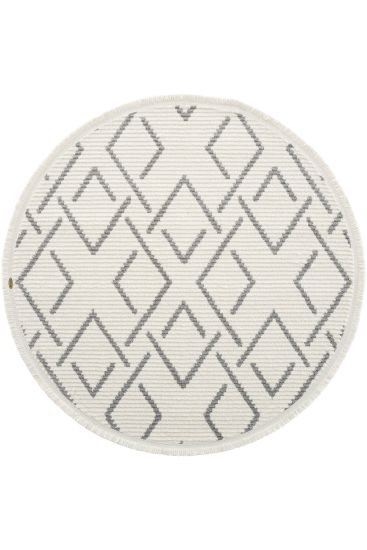 Vetpina Cream Grey Patterned Indoor Rug