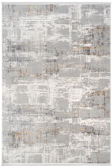 Verbina Grey Cream Modern Abstract Indoor Rug