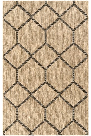 Brown Jute & Sisal Geometric Haptir Outdoor Area Rug